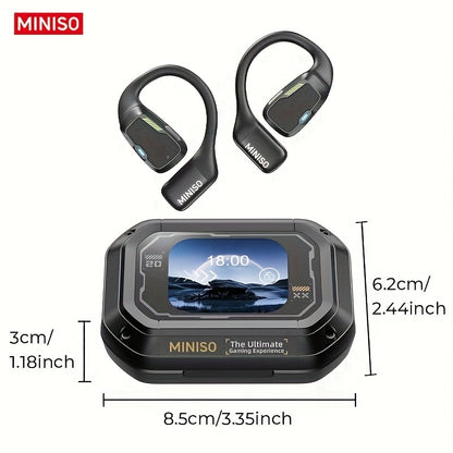[135 Translator Earbuds] MINISO M98 AI Wireless Headphones Travel Chat Headset ASMR Headset AI Wireless Headphones with Mic Touch Control