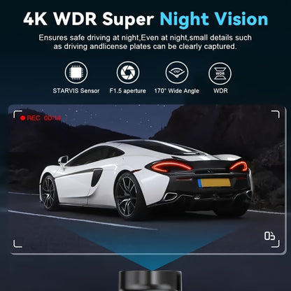 4K Ultra HD | Mini Car Camera | 170° Wide-Angle Lens | Built-in WiFi | G-Sensor | WDR Function | Night Vision Mode | 24-Hour Parking Surveillance | Loop Recording | Supports APP Control | HD Video Recording | Comes with 128G