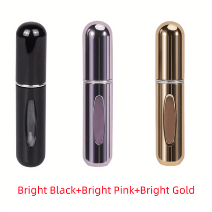 Mini przenośna perfuma wielokrotnego napełniania Aluminium Atomized Spray Cosmetic Bottle ~ Butelka dozownika podróży ~ Butelka perfum Atomizer, do samochodu