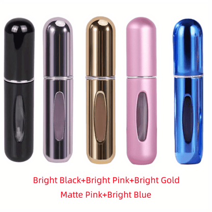 Mini przenośna perfuma wielokrotnego napełniania Aluminium Atomized Spray Cosmetic Bottle ~ Butelka dozownika podróży ~ Butelka perfum Atomizer, do samochodu