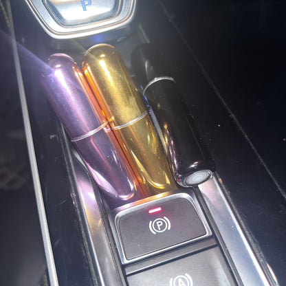 Mini przenośna perfuma wielokrotnego napełniania Aluminium Atomized Spray Cosmetic Bottle ~ Butelka dozownika podróży ~ Butelka perfum Atomizer, do samochodu