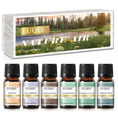 EUQEE 6pcs Fragrance Oils Set 10ml Aroma Oil Gift Box For Humidifier Diffuser Candle Soap Making Air Freshener