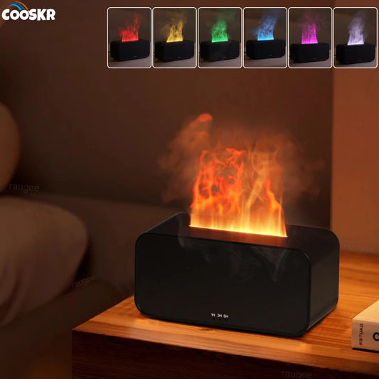 Air Aroma Humidifier Diffuser Olejki eteryczne Nawilżacze Mini Flame Automatyczny dyfuzor zapachowy Home Nawilżacz z oświetleniem LED