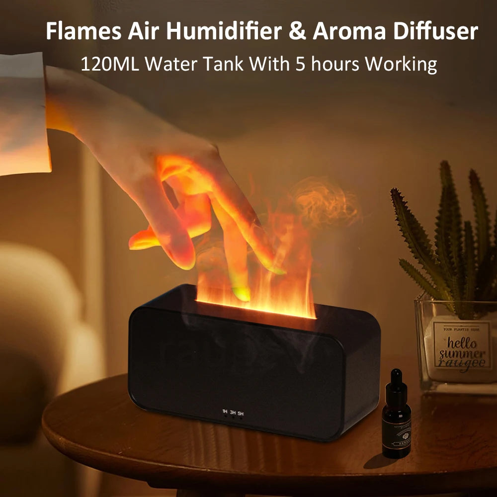 Air Aroma Humidifier Diffuser Olejki eteryczne Nawilżacze Mini Flame Automatyczny dyfuzor zapachowy Home Nawilżacz z oświetleniem LED