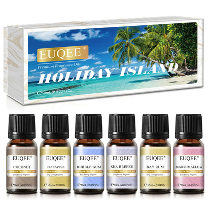 EUQEE 6pcs Fragrance Oils Set 10ml Aroma Oil Gift Box For Humidifier Diffuser Candle Soap Making Air Freshener