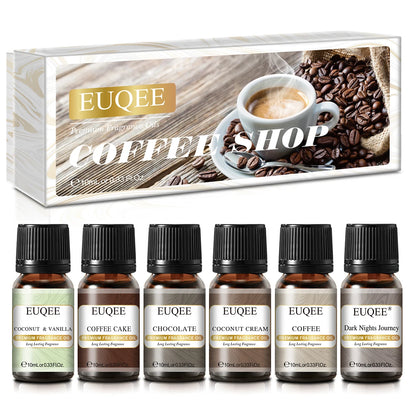 EUQEE 6pcs Fragrance Oils Set 10ml Aroma Oil Gift Box For Humidifier Diffuser Candle Soap Making Air Freshener