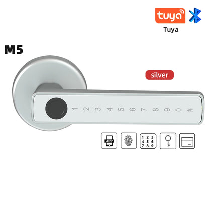 RAYKUBE M5 Tuya BLE Smart Fingerprint Door Lock Cyfrowy zamek elektroniczny z hasłem / kluczem / kartą IC / Smartlife / Tuya APP Unlock