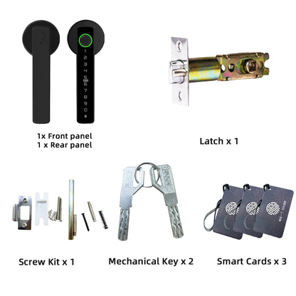 RAYKUBE M5 Tuya BLE Smart Fingerprint Door Lock Cyfrowy zamek elektroniczny z hasłem / kluczem / kartą IC / Smartlife / Tuya APP Unlock