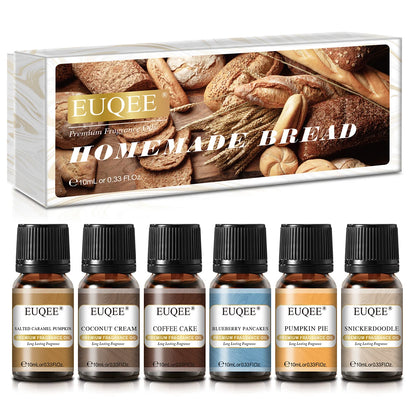 EUQEE 6pcs Fragrance Oils Set 10ml Aroma Oil Gift Box For Humidifier Diffuser Candle Soap Making Air Freshener