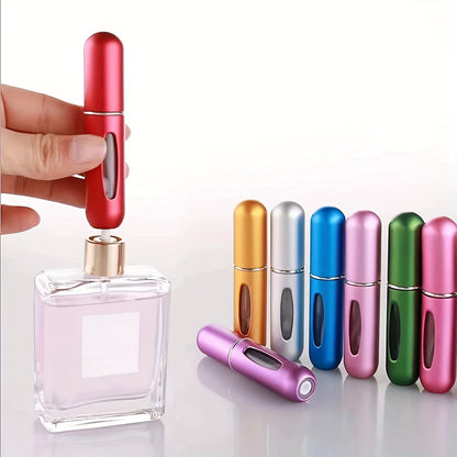 Mini przenośna perfuma wielokrotnego napełniania Aluminium Atomized Spray Cosmetic Bottle ~ Butelka dozownika podróży ~ Butelka perfum Atomizer, do samochodu