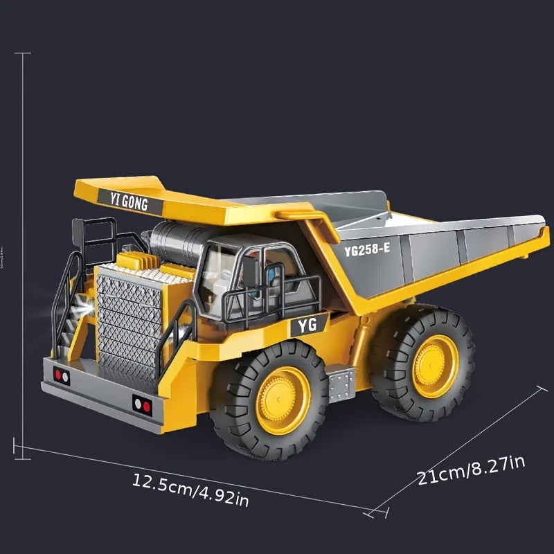 11 Channel Alloy Remote Control Excavator Simulation Electric Engineering Vehicle Large Digging Engineering Boys Children's Toys Christmas Halloween Thanksgiving Gift