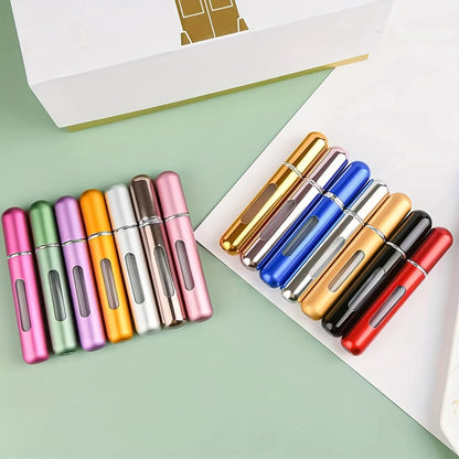 Mini przenośna perfuma wielokrotnego napełniania Aluminium Atomized Spray Cosmetic Bottle ~ Butelka dozownika podróży ~ Butelka perfum Atomizer, do samochodu